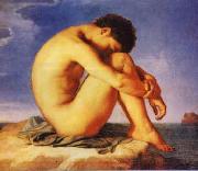  Hippolyte Flandrin Young Man Beside the Sea   1 oil on canvas